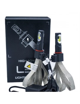 2×30W Car Motorcycle LED Headlight Bulbs H4 9003 High/Low Beams 6000K White 6000LM Plug-N-Play (Pack of 2)