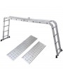 15.5FT Aluminum Multi Purpose Ladder Extension Folding Telescoping Telescopic Home  Industrial
